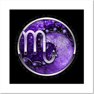 Beautiful Violet Spiral for Nocturne of Scorpio Posters and Art